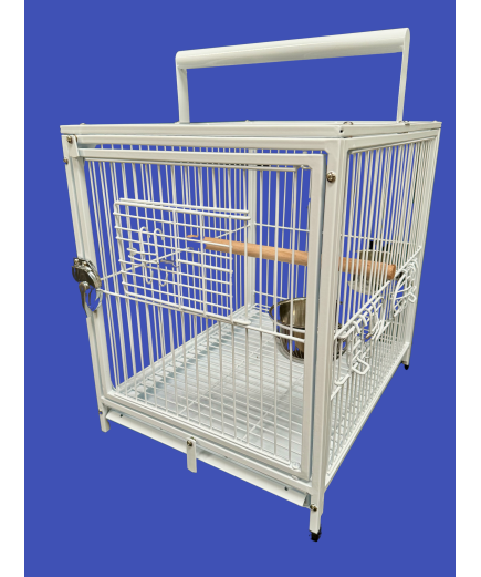 Parrot-Supplies Premium Parrot Travel Cage - White Parrot-Supplies Premium Parrot Travel Cage - White